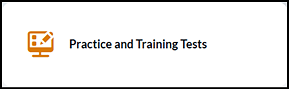 Practice and Training Tests button on the CAASPP & ELPAC Website landing page.