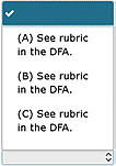 Rubric from the DFA
