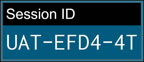 Session ID in the screen saver.