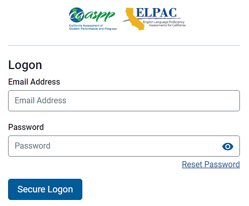 Logon screen with fields for email address and password.