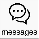 Chat bubbles and the word 'messages' written directly after.