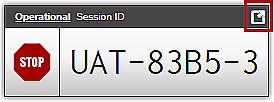 Session ID section of the Test Administrator Interface with the Toggle Screen Saver button indicated