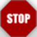 Stop icon; shows an octagonal stop sign