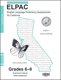 Sample cover of an Examiner's Manual for grades six through eight
