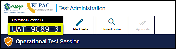 Operational Session ID with session ID.