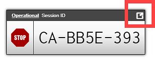 Operational Session ID box with Toggle indicated