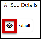 A portion of the Test Administrator Interface window with the Details icon called out. 