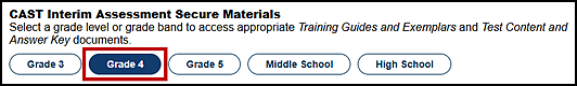 Training Guides and Exemplars links for the CAST Interim Assessments.