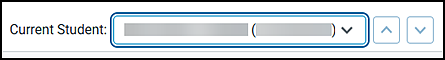 Current Student drop-down list and arrow options.