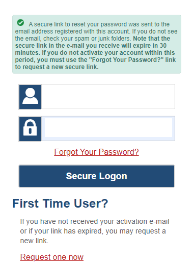 Email verification screen, requesting that you enter an emailed code