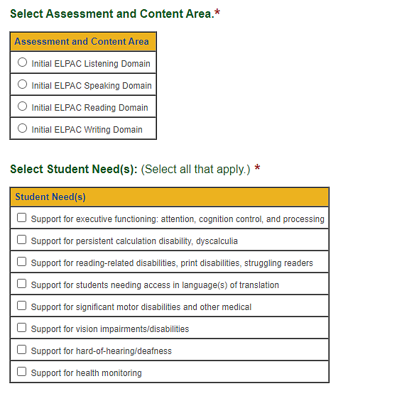 The 'Add/Edit Other Unlisted Resource' section of the Unlisted Resources tab for Initial Alternate ELPAC